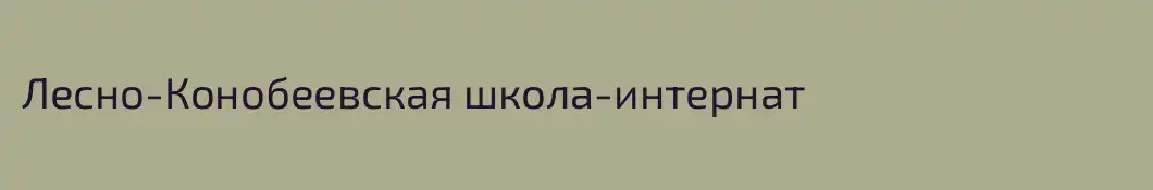 Лесно-Конобеевская школа-интернат
